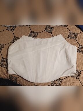 White/cream Strapless Bustier Style Crop Top